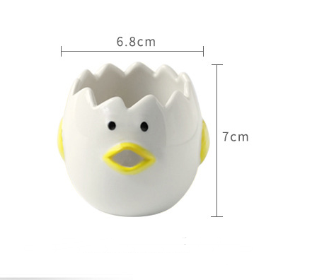 Cute Chicken Ceramic Egg White Separator Kitchen Accessories Practical