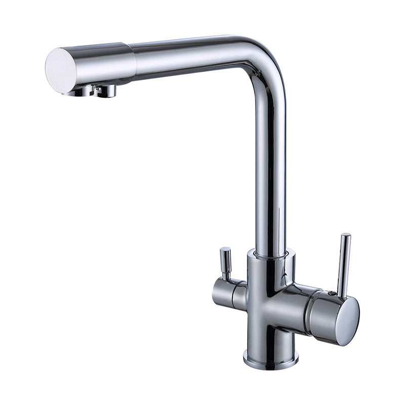 Double handle double hole faucet