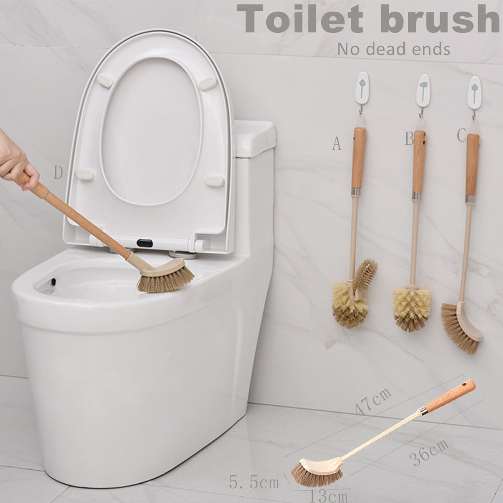 Wooden Household Handle Toilet Brush Cleaning Tools