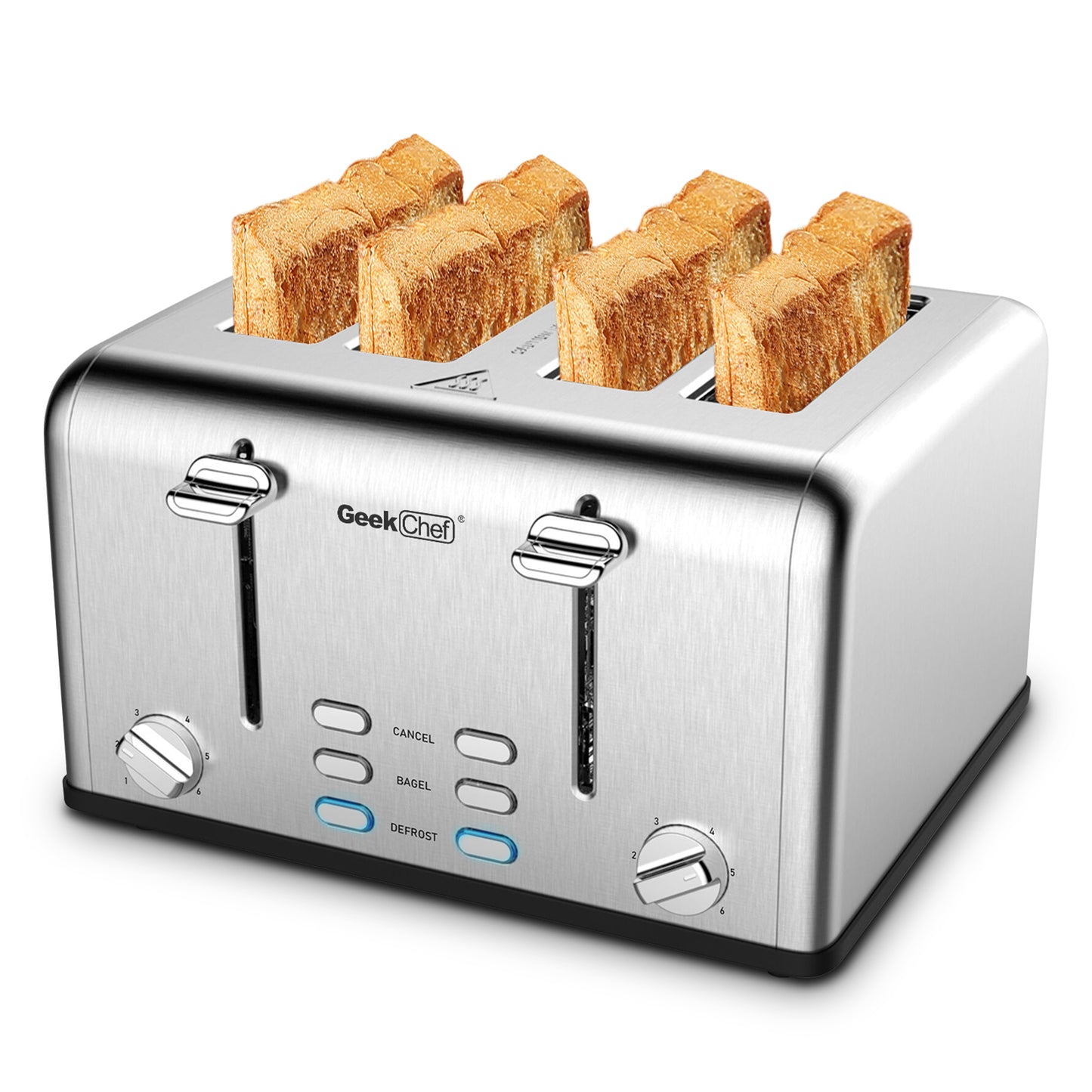 Toaster Stainless Steel Extra-Wide Slot Toaster With Dual Control Panels