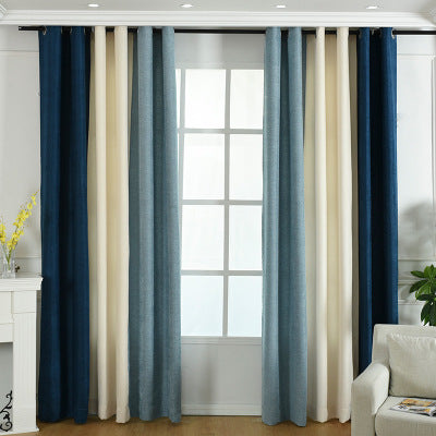 Factory direct stitching simple solid chenille curtain high