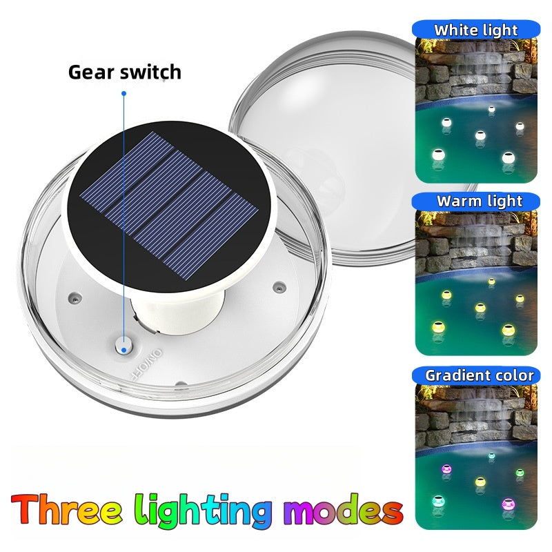 Solar Pool Lights, LED Outdoor IPX7 Waterproof Pond Lights