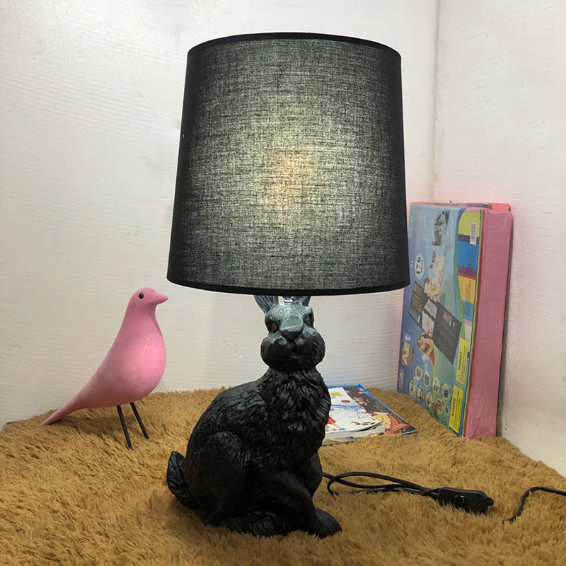 Bedroom Bedside Lamp  Resin Animal Rabbit Decorative Table Lamp