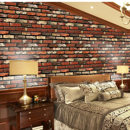 Home Decor 3D PVC Wood Grain Wall Paper Brick Stone Wallpaper