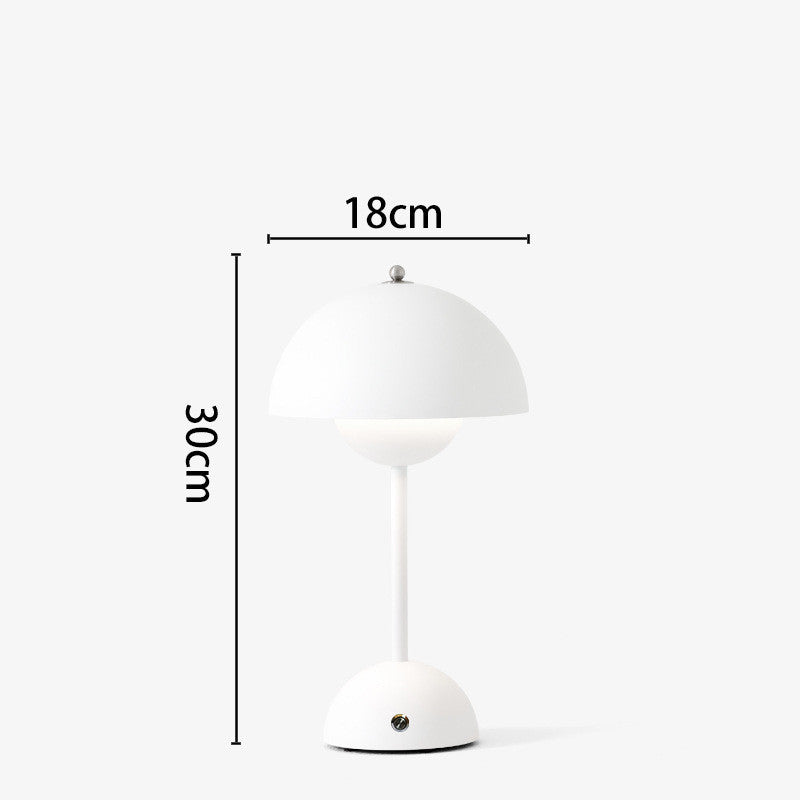 Charging Touch Bud Multi-color Bedroom Bedside Wrought Iron Mushroom Lamp