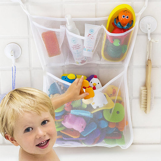 Bathroom Mesh Net Storage Bag Baby Bath Organizer Holder