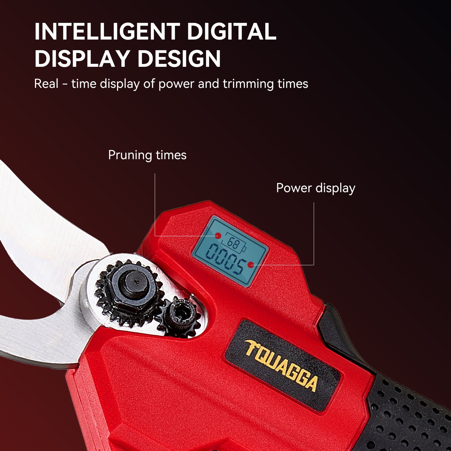 21V Cordless Electric Pruning Shears Tree Shrub Trimmer