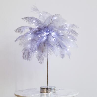 Feather Lamp Nordic Desk Lamp European-Style Bedroom Bedside