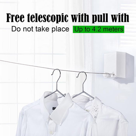 Invisible Tendedero Ropa Wall Hanger Retractable Indoor Clothes Hanger Magic Drying Rack Retractable Clothesline Clothes Dryer