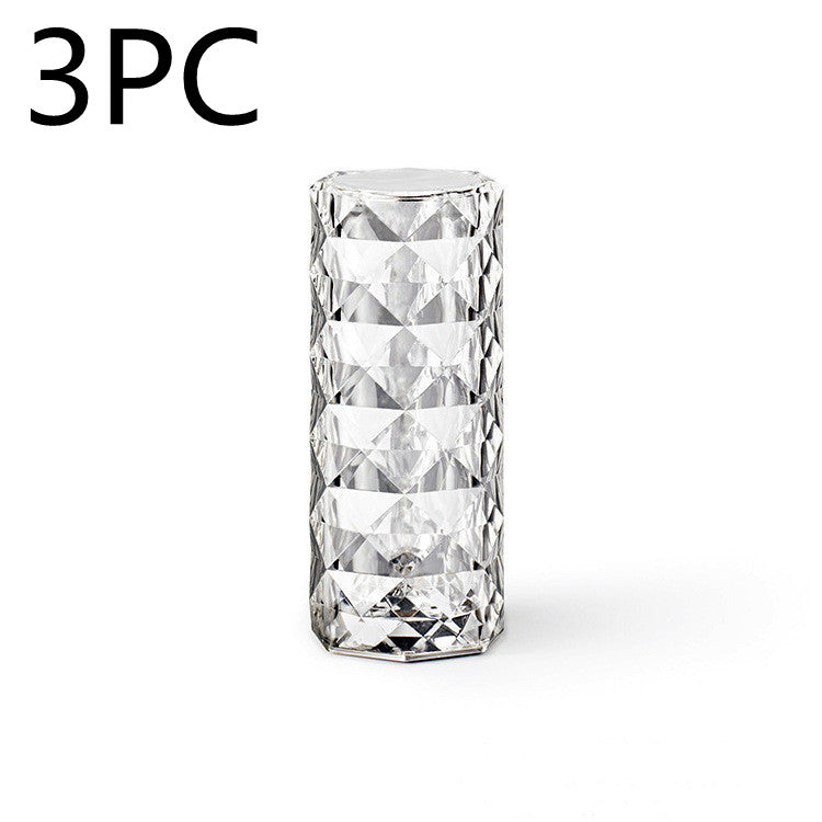 Nordic Crystal Lamp USB Table Lamps Bedroom Touch Dimming Decor