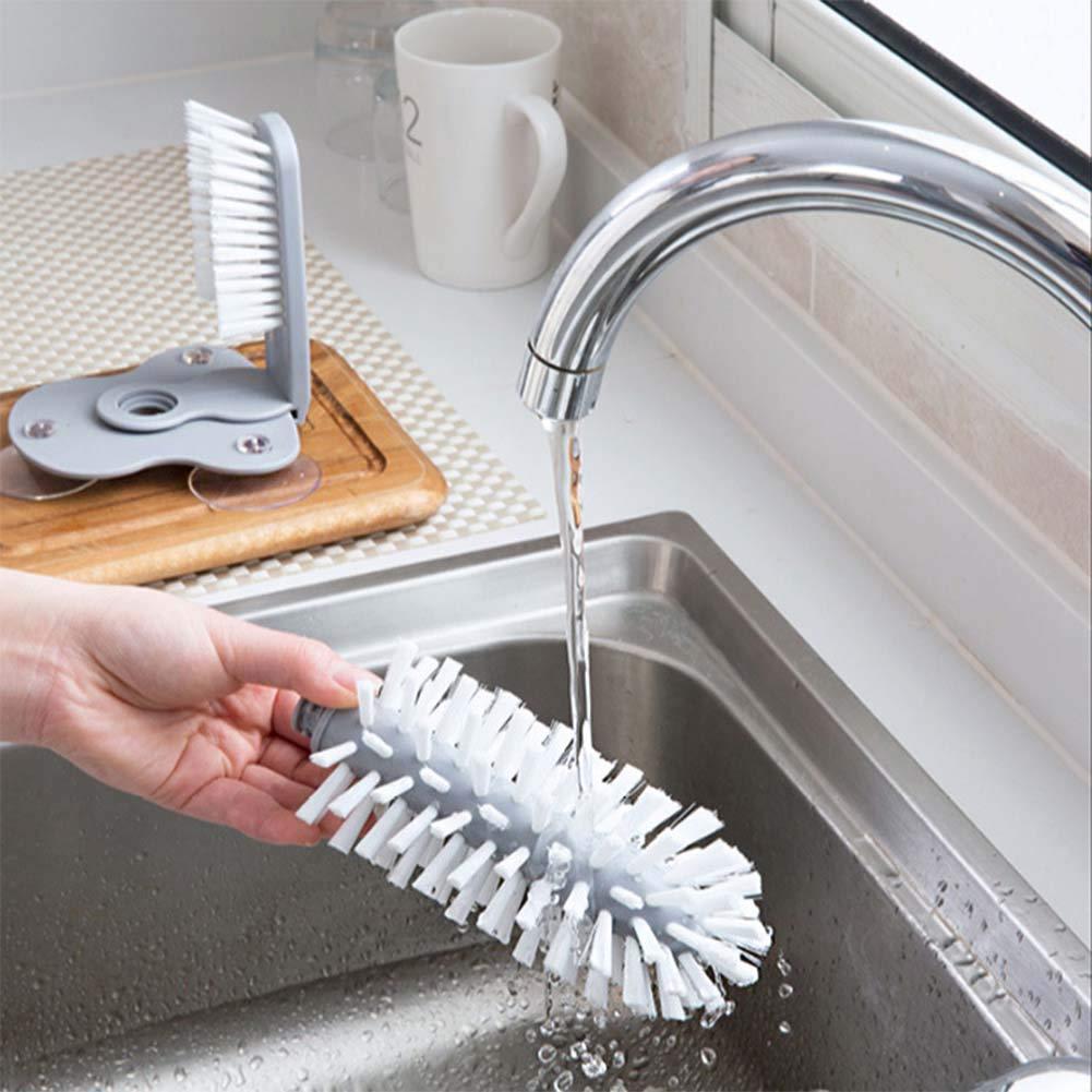 New Kitchen Accessories 2 In 1 Cup Scrubber Glass Cleaner