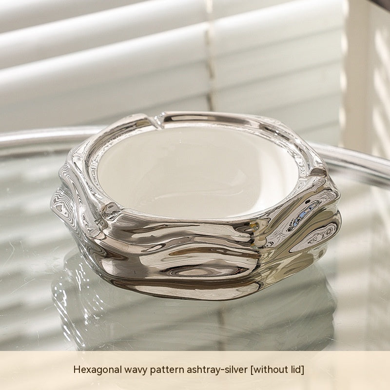 Ceramic Creative Ashtray Home Living Room With Lid
