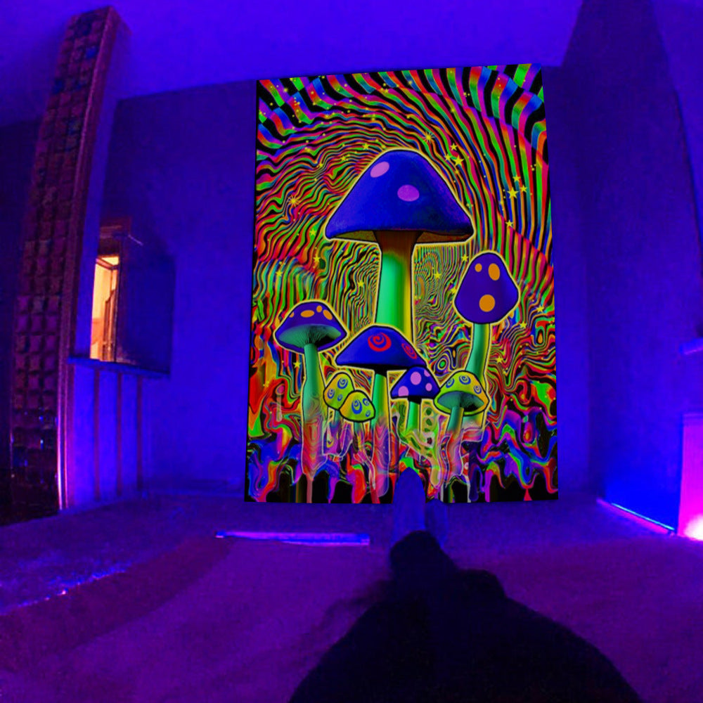 Fluorescent Tapestry UV Fluorescent Tapestry Psychedelic