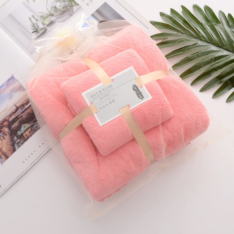 High-density Coral Fleece Absorbent Soft Bath Towel Face Towel