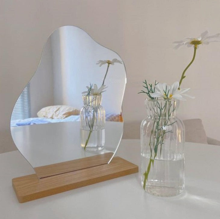 Retro Style Handmade Rattan Mirror Bedroom Home
