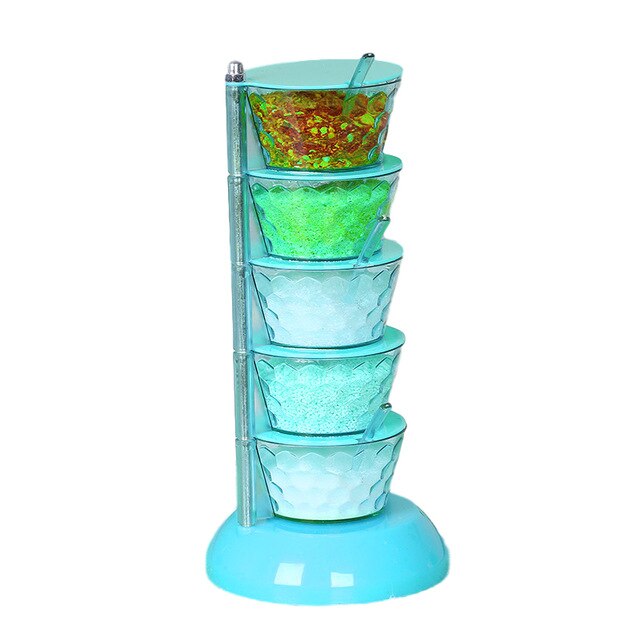 Rotatable Multi-layer Vertical Seasoning Box Jars Home Kitchen