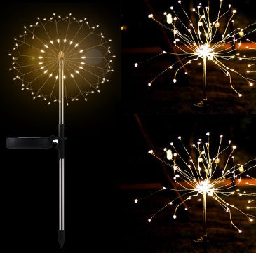New Ground Plug Solar Fireworks Light LED Light String