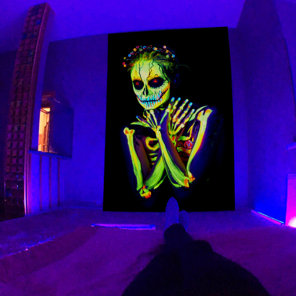Fluorescent Tapestry UV Fluorescent Tapestry Psychedelic