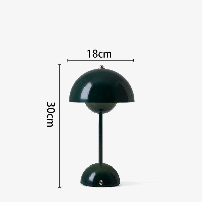 Charging Touch Bud Multi-color Bedroom Bedside Wrought Iron Mushroom Lamp