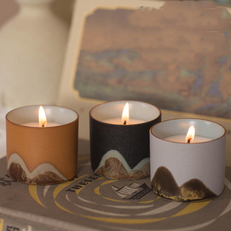 Scenic Ceramics Handcrafted Tea Cup Aromatherapy Candles