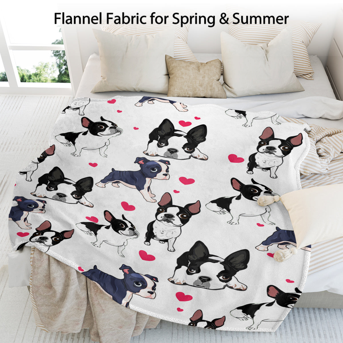 1pc Adorable Fleece Dog Blanket - Soft, Cozy Lightweight