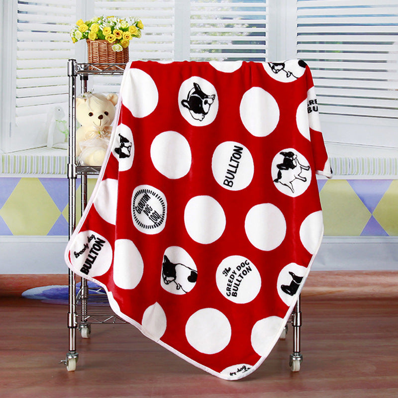 ﻿Coral fleece flannel baby blanket cartoon car office knee car inner blanket