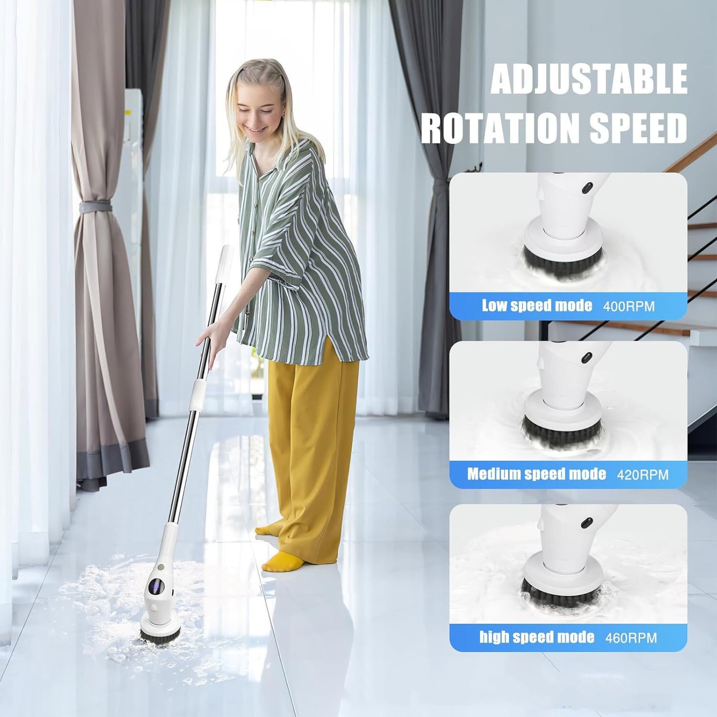 8-in-1 Electric Cleaning Brush Multi-functional Household Kitchen