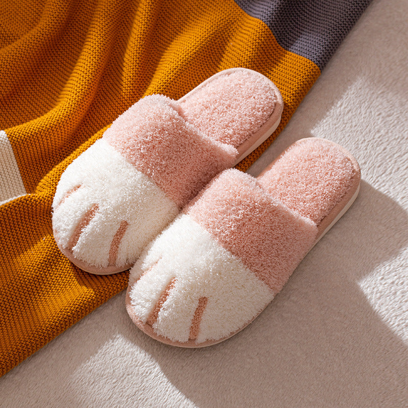 Paw Slippers Autumn Winter Home Shoes Women Bedroom Footwear