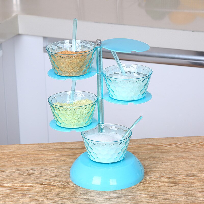 Rotatable Multi-layer Vertical Seasoning Box Jars Home Kitchen