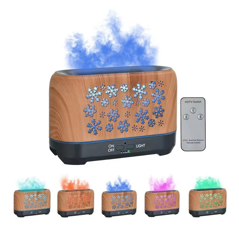 Snowflake Pattern Humidifier Household Colorful Aromatherapy