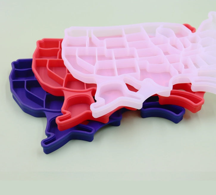 Creative Silicone American Map Ice Cube Tray Mold