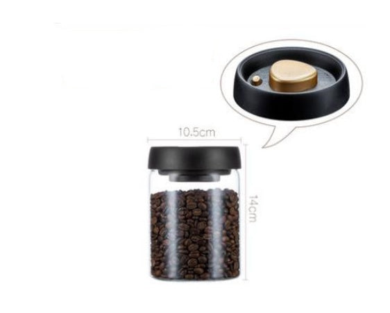 Vacuum Sealed Jug Set Black Coffee Beans Glass Kitchen Gadgets