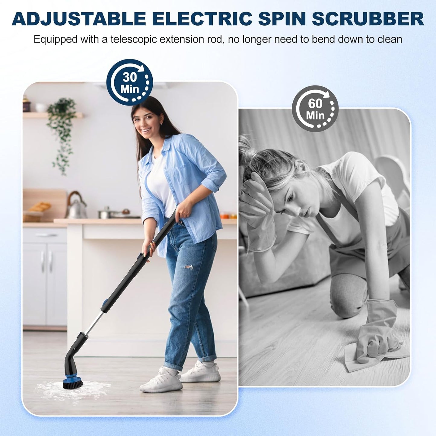 Electric Spin Scrubber Cordless Cleaning Brush