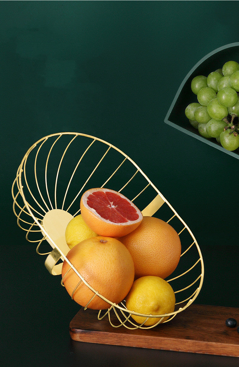 Metal Hollowed Out Fruit Vegetable Snack Tray Bowl