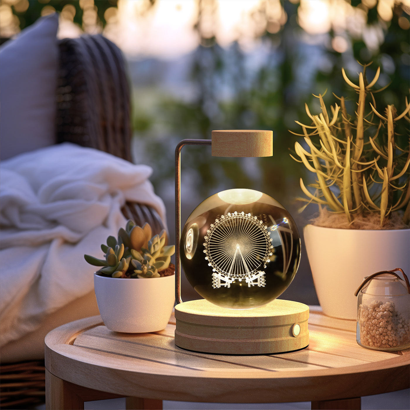 Crystal Ball Cosmic Dinosaur Indoor Night Light Lamp
