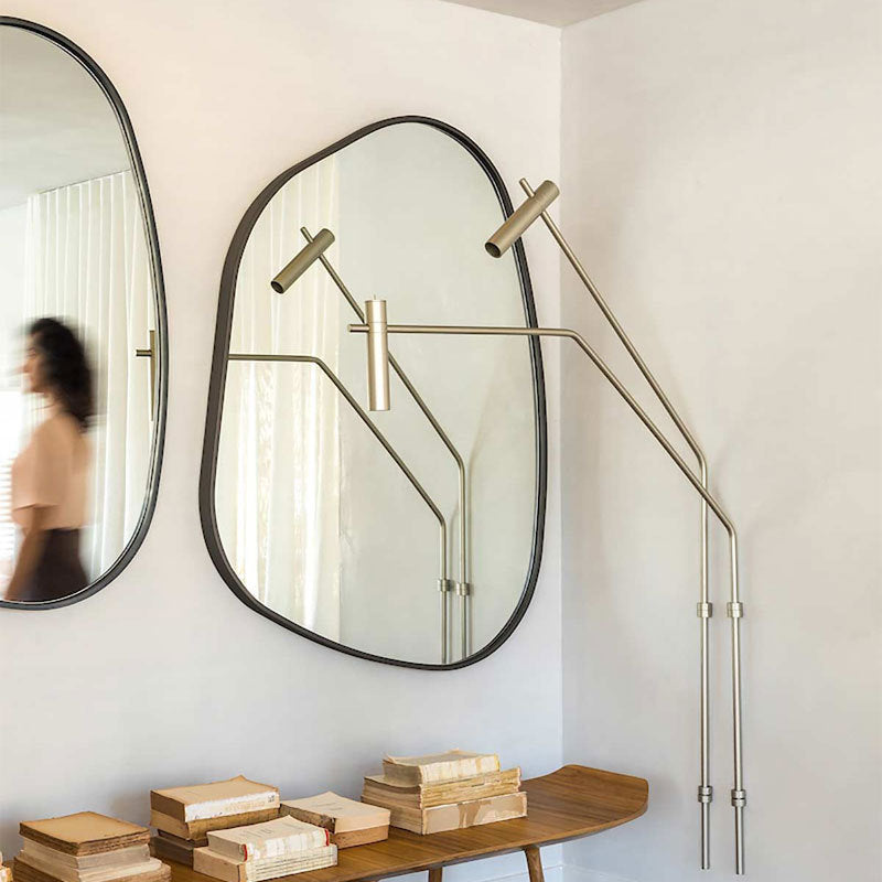 Wind Decorative Mirror Creative Wall-hanging Makeup Net Celebrity Bathroom