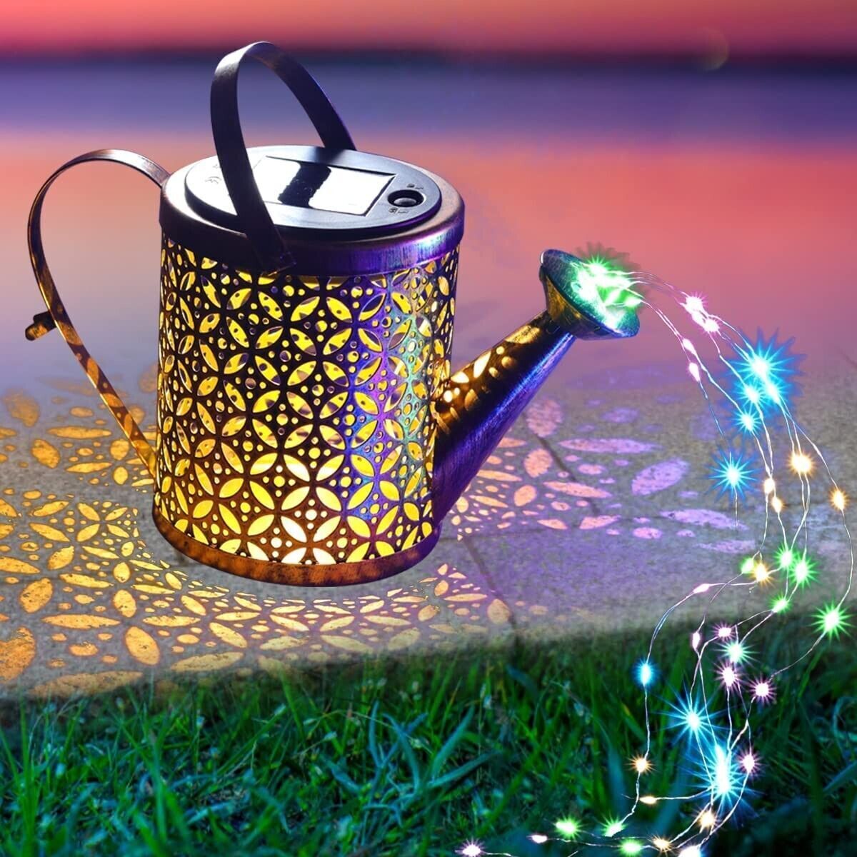Watering Can Lights Copper Solar Garden Lights