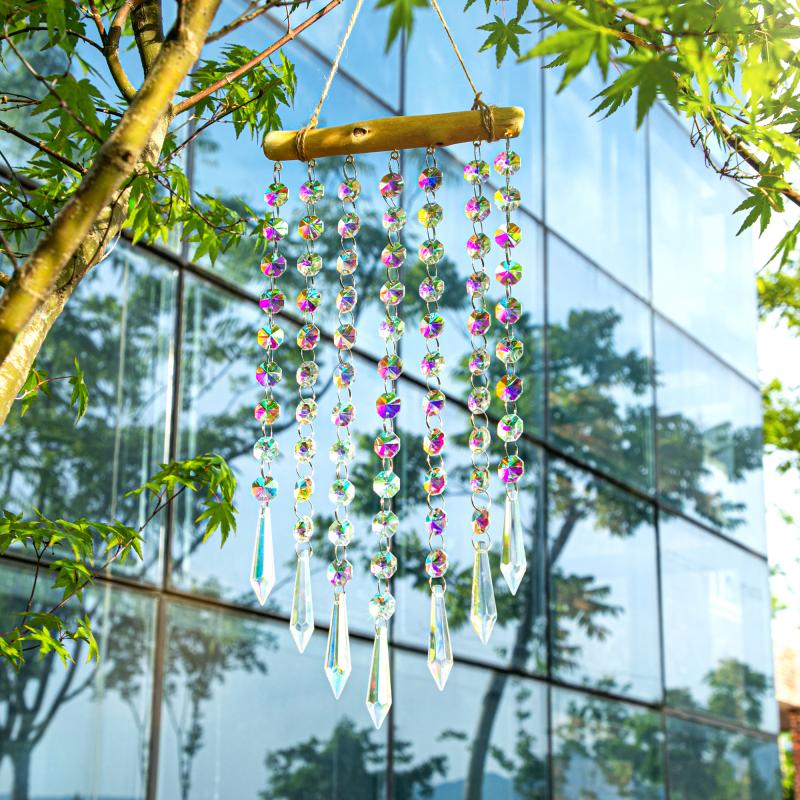 Fantasy Crystal Wind Chime Pendant Window Room Magic Color