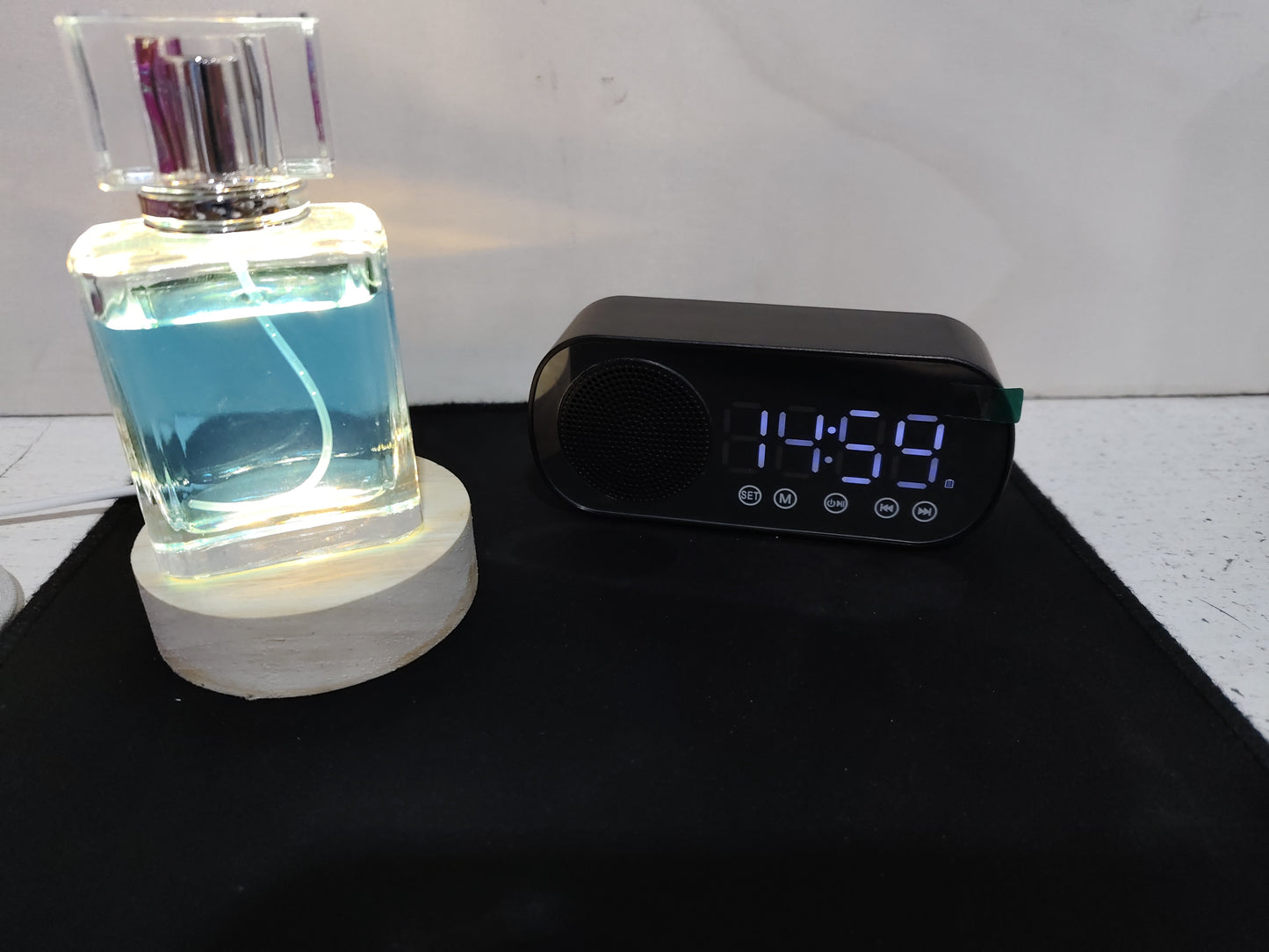 BT Music Alarm Clocks Mirror FM Radio LED Digital Clock