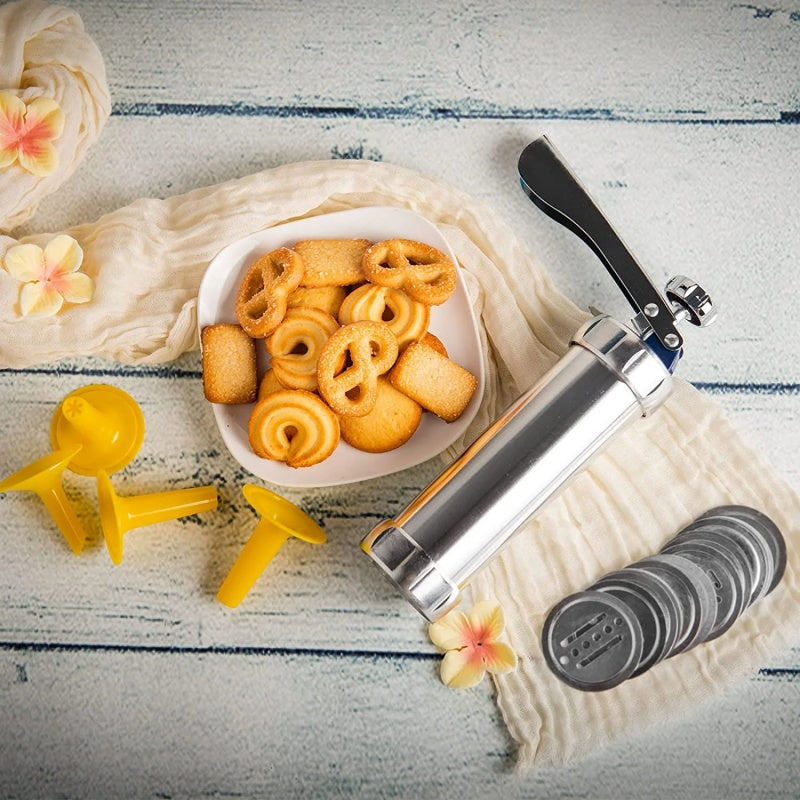 Cookie Press Gun And Icing Set Alloy Churro Maker