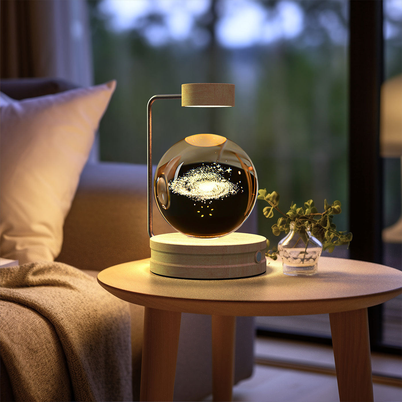 Crystal Ball Cosmic Dinosaur Indoor Night Light Lamp