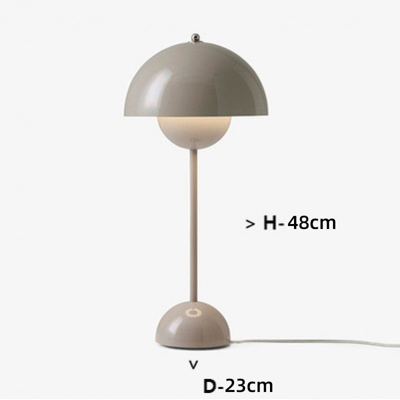 Charging Touch Bud Multi-color Bedroom Bedside Wrought Iron Mushroom Lamp