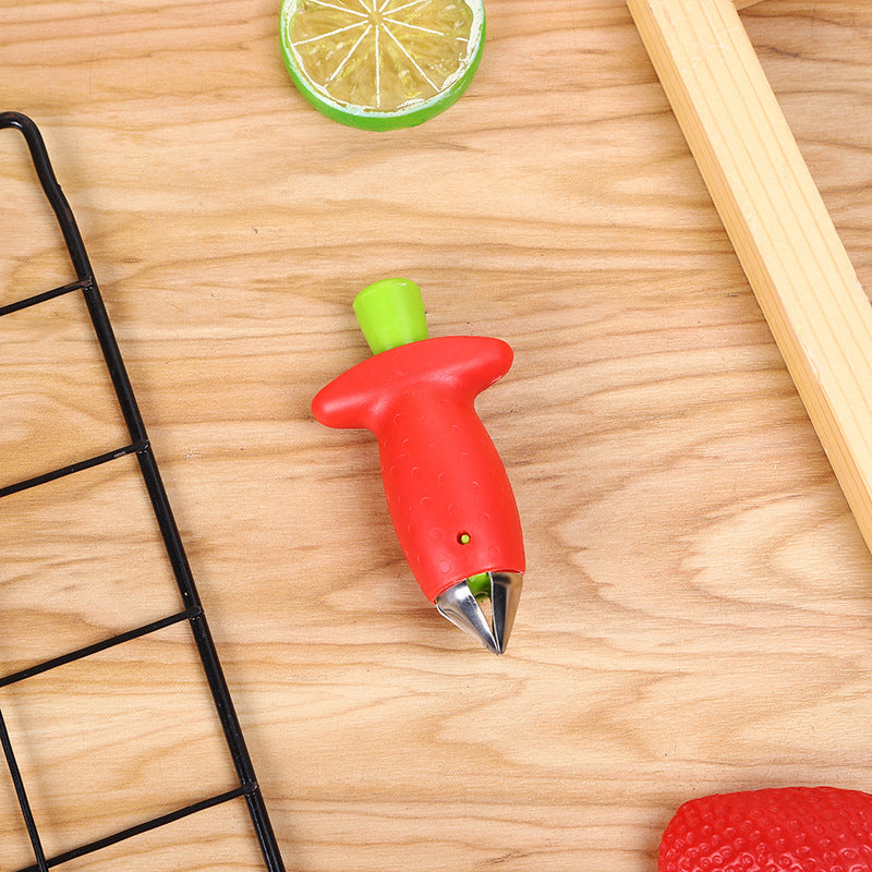 Strawberry Stem Remover Metal Plastic Fruit Leaf Remover