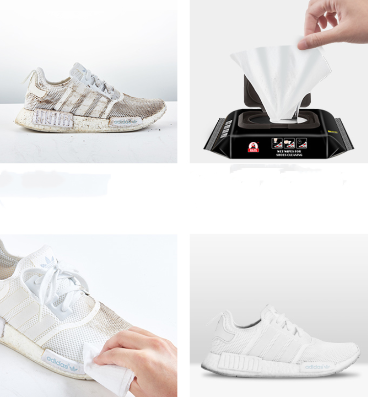 30 pieces of white shoes cleaning wipes