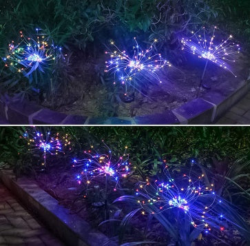 New Ground Plug Solar Fireworks Light LED Light String