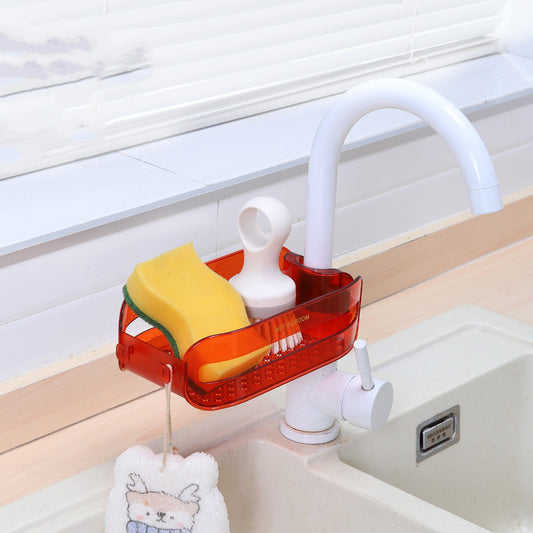 Installation-free Faucet Snap-on Sink Rack Bathroom