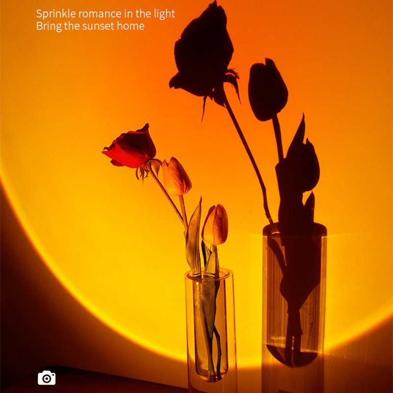 2 In 1 Mini Wireless Sunset Lamp Air Humidifier 300ML Fog Sprayer