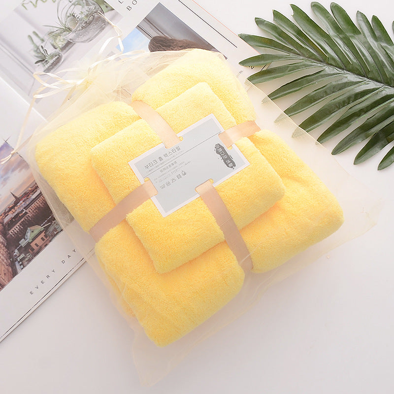 High-density Coral Fleece Absorbent Soft Bath Towel Face Towel