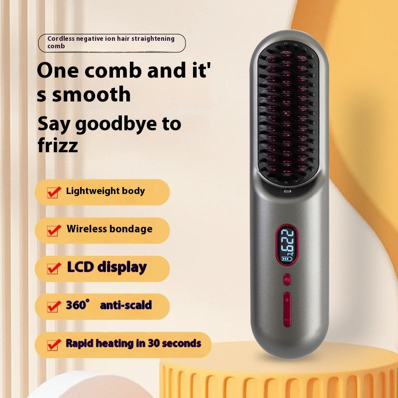Straight Comb Anion Hair Straightener Dual-use Electric Hair Curler