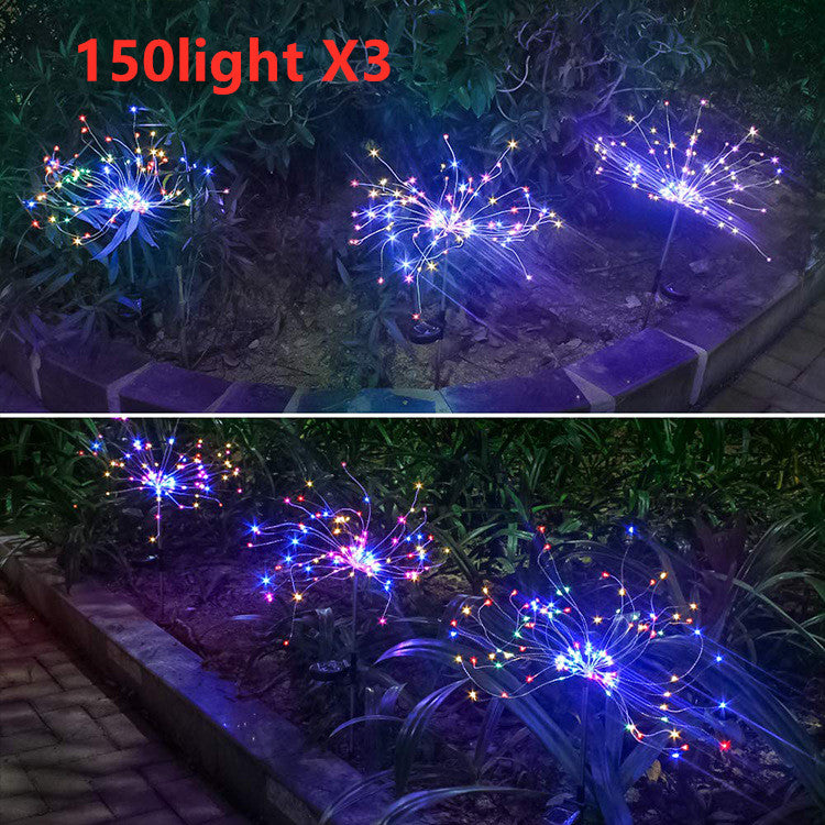 New Ground Plug Solar Fireworks Light LED Light String